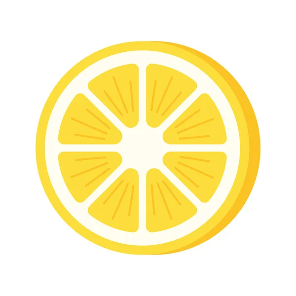 Lemon Cartoon Vector Citrona Bílém Pozadí — Stockový vektor