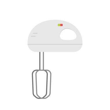 Gıda karıştırıcı vektörü. Beyaz arkaplanda yiyecek karıştırıcı.