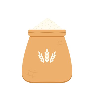 Un vektörü. Pirinç sembolü vektörü. pirinç torbası.