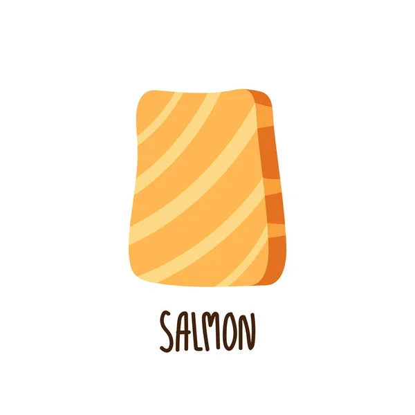 Vecteur Saumon Logo Saumon Design Saumon Sur Fond Blanc — Image vectorielle
