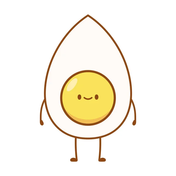 Egg Character Vector Boiled Egg Character Design — Stock Vector