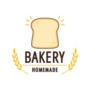 Pastane logosu tasarımı. Metin için boş alan. ekmek logosu tasarımı.