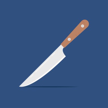 Bıçak karikatür vektörü. bıçak logosu tasarımı.