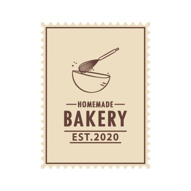 Pastane logosu tasarımı. Fırın işareti vektörü. Klavye logosu tasarımı.