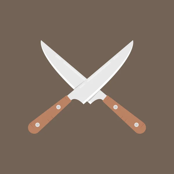Knife Cartoon Vector Knife Logo Design — Stock Vector