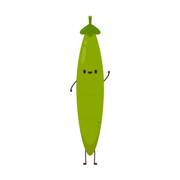 豌豆的角色设计 白色背景的豌豆 — 图库矢量图片