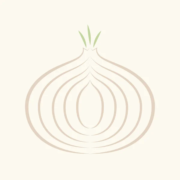 タマネギのシンボル 玉ねぎのロゴデザイン — ストックベクタ