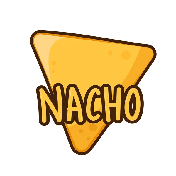 Nacho Vector Nachos Sobre Fondo Blanco — Vector de stock