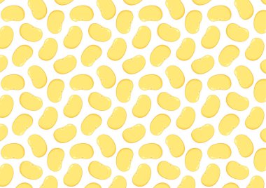 Soya fasulyesi deseni. Beyaz arka planda soya fasulyesi. Duvar Kağıdı.