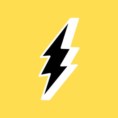 Bolt logosu tasarımı. Gök gürültüsü sembolü. Cıvata vektörü.