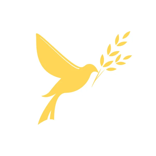 Vogel Und Weizen Symbolvektor Design Des Vogellogos — Stockvektor
