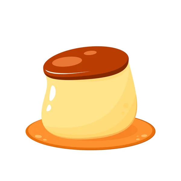 Pudding Vektor Symbol Pudding Logotyp Design — Stock vektor