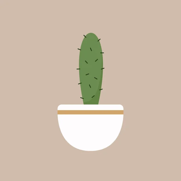 Cactus Vector Dibujos Animados Cactus Sobre Fondo Blanco — Archivo Imágenes Vectoriales