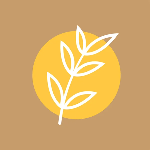 Σύμβολο Ρυζιού Διάνυσμα Σιταριού Ταπετσαρία Σχεδιασμός Λογότυπου — Διανυσματικό Αρχείο