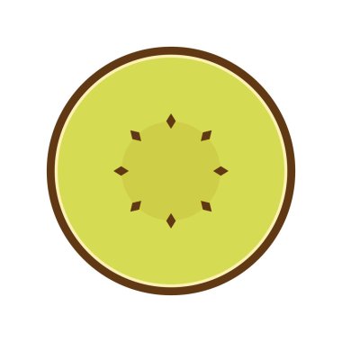 Beyaz arka planda Kivi vektörü. Kivi sembolü. logo tasarımı.