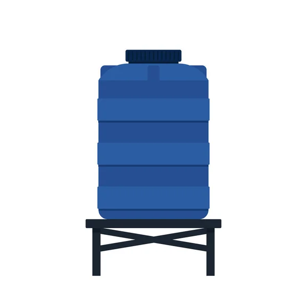 Wassertank Vektor Freiraum Für Text Blauer Wassertank Auf Weißem Hintergrund — Stockvektor