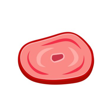 Beyaz arka planda sığır eti vektörü. Et ikonu. Et..