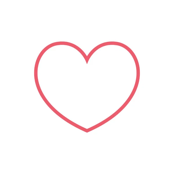 Diseño Del Logo Del Corazón Vector Corazón Rosa — Archivo Imágenes Vectoriales