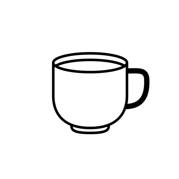 Koffiecup Logo Witte Achtergrond Kopje Verse Koffie — Stockvector