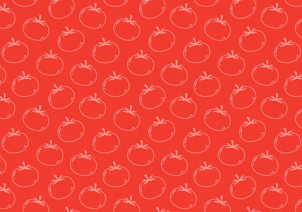 Padrão Doodle Tomate Papel Parede Símbolo Tomate Assine Contexto —  Vetores de Stock