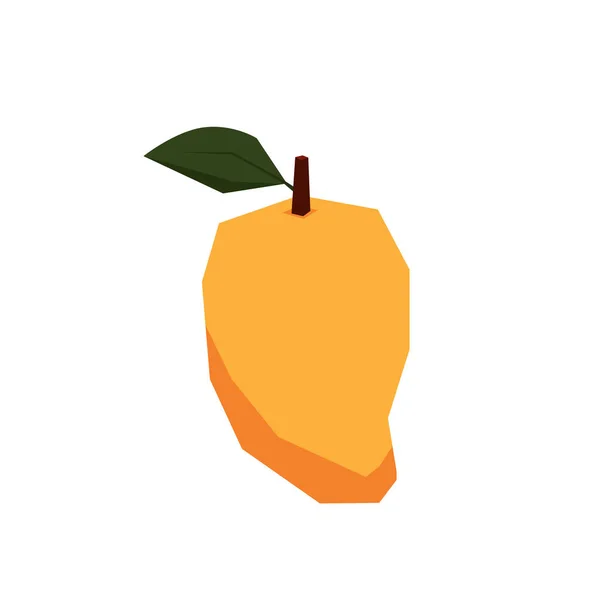 Mangosektor Mango Auf Weißem Hintergrund Logo Design Mango Cartoon Vektor — Stockvektor