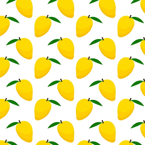 Papier Peint Motif Mangue Vecteur Symbole Mangue Thaïlande Fruits — Image vectorielle