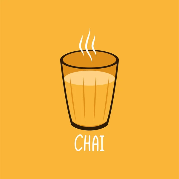 Bebida India Vector Icono Chai Indio Chai Bebida India — Vector de stock