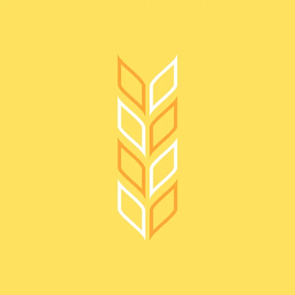 米のシンボル 小麦のシンボルベクトル ロゴデザイン — ストックベクタ
