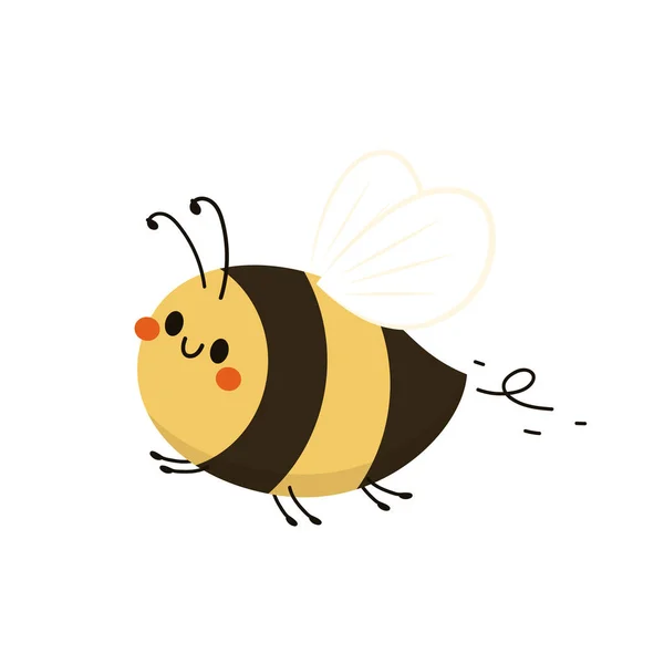 Bee Vector Bee Cartoon Character Design Free Space Text Blank — Stock Vector