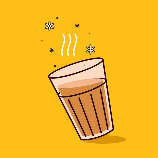 Indian Drink Vector Indian Chai Icon Chai Indian Drink — Stock Vector