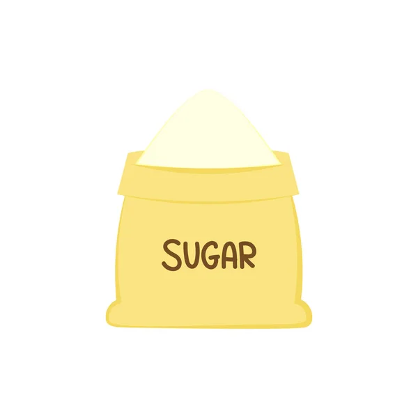 バラップ袋に砂糖 ベクトルイラスト シュガーサックアイコンベクトル — ストックベクタ