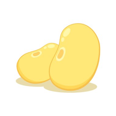 Soya fasulyesi vektörü. Beyaz arka planda soya fasulyesi. Metin için boş alan.