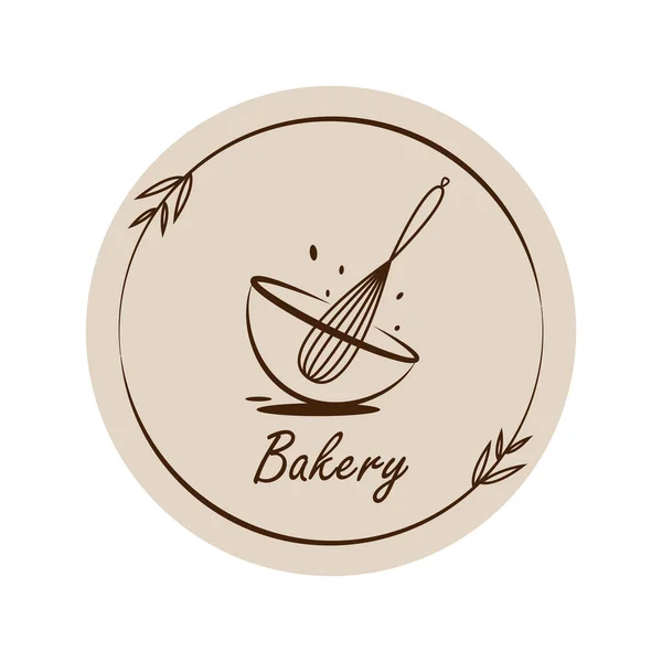 Pastane logosu tasarımı. Fırın işareti vektörü. Klavye logosu tasarımı.