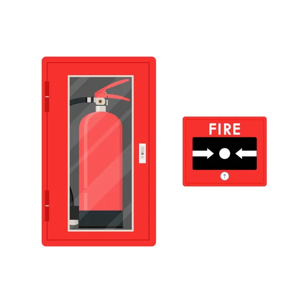 Yangın Söndürücü Yangın Alarmı Vektörü — Stok Vektör