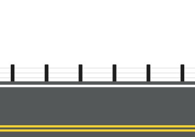 Yol kenarı vektörü. Yol çiti vektörü. Duvar kağıdı. Metin için boş alan. Boşluğu kopyala.