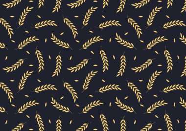 Buğday desenli duvar kağıdı. Yulaf sembolü. Metin için boş alan. Pirinç işareti. Pirinç desenli duvar kağıdı.