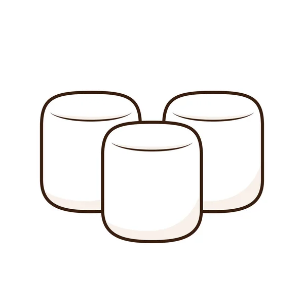 Marshmallow Cartoon Vector Marshmallow Logo Ontwerp Marshmallow Pictogram — Stockvector