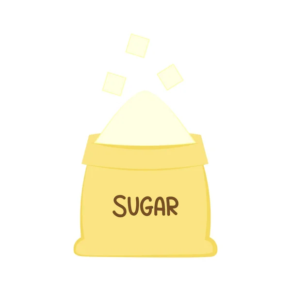 Zucker Kleckerbeutel Vektorillustration Symbolvektor Für Zuckersäcke — Stockvektor