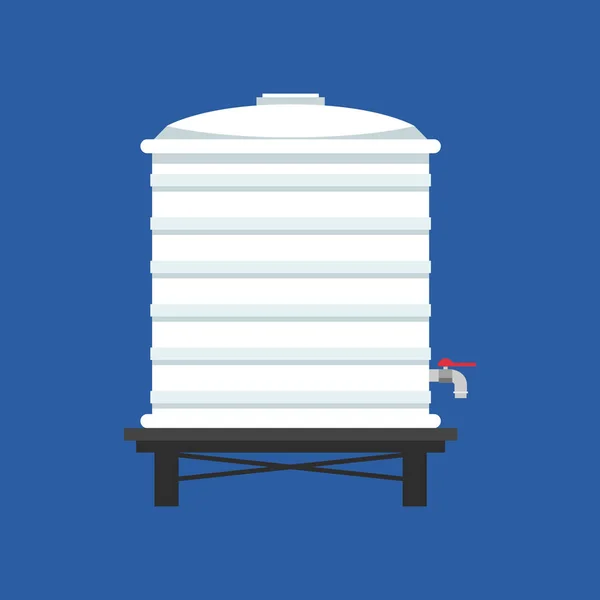 Water Tank Vector Tap Free Space Text White Water Tank — Stock vektor