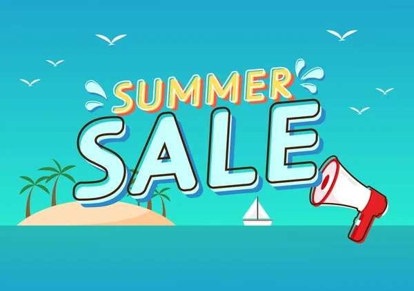 Ειδική Ετικέτα Summer Sale Καλοκαιρινό Σχέδιο Πόστερ — Διανυσματικό Αρχείο