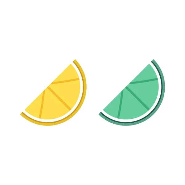 Символ Лимона Лайма Дизайн Логотипа Lemon Lime — стоковый вектор