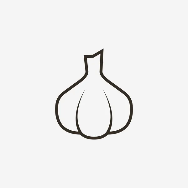 Garlic Vector Garlic Logo Design Garlic Symbol — Stock vektor