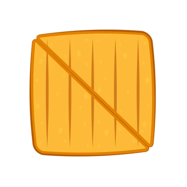 Toastbrot Vektor Gegrilltes Käsesandwich Mit Geschmolzenem Käse Vektor Illustration Isoliert — Stockvektor