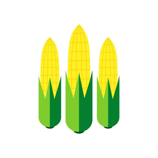 Кукуруза Белом Фоне Конструкция Логотипа — стоковый вектор
