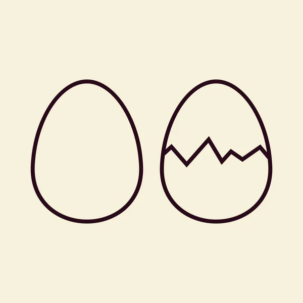 Logo Design Kaputtes Crack Egg Logo — Stockvektor
