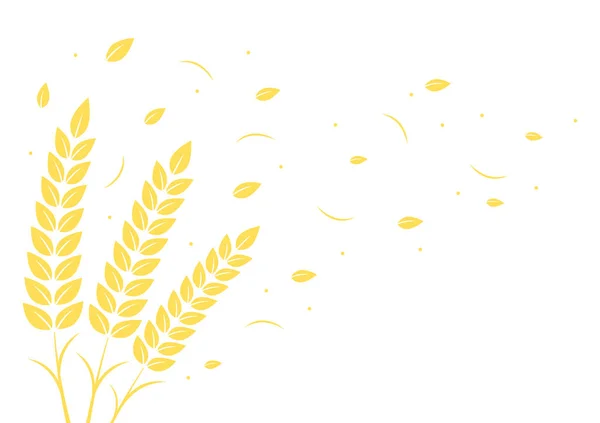 Wheat Pattern Wallpaper Wheat Symbol Free Space Text Rice Sign — Vector de stock