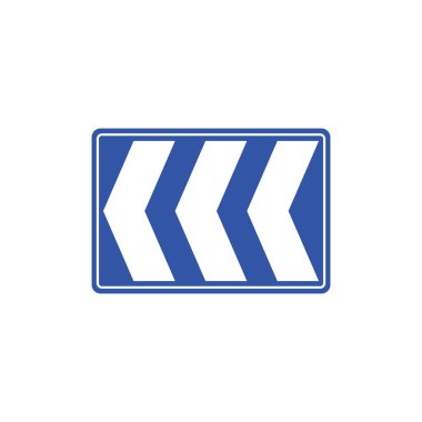 Yol işareti vektörü. Bu taraftan..