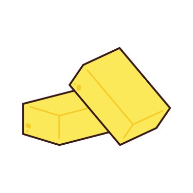 Tereyağı ikonu vektörü. Tereyağı logosu tasarımı. Beyaz arkaplanda tereyağı.