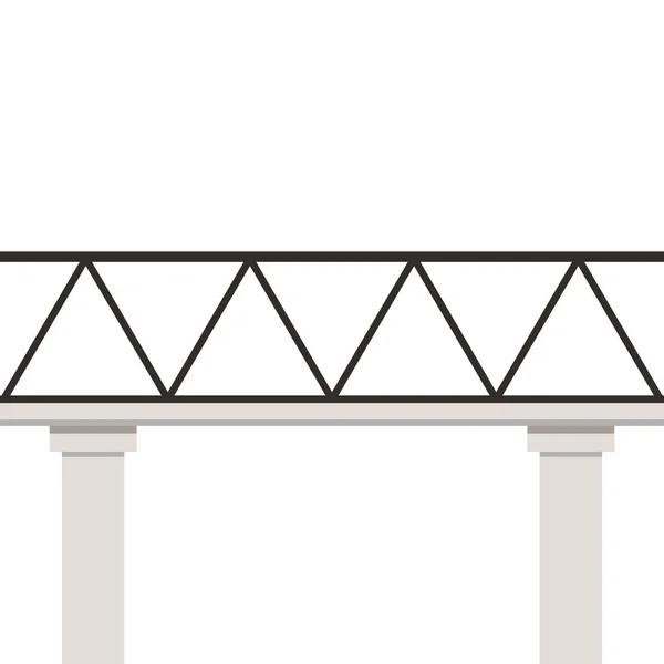 Brug Vector Spoorweg Trein Vector Behang Kopieer Ruimte Blanco — Stockvector