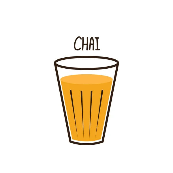 Indian Drink Vector Indian Chai Icon Chai Indian Drink Indian — ストックベクタ